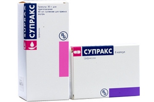 Антибактеріальний препарат Супракс для дітей