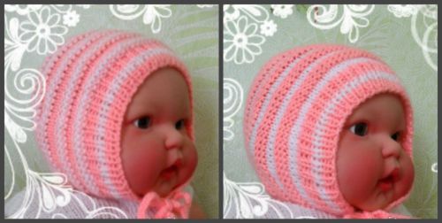 Як вязати чепчики спицями для новонароджених