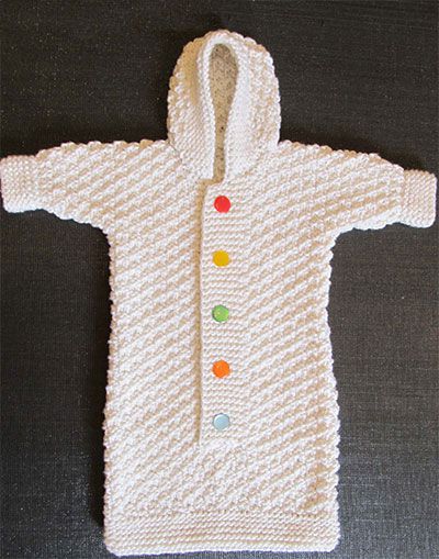 Як звязати конверт спицями для новонародженого