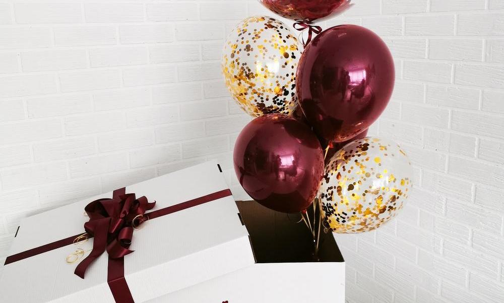 Коробка-сюрприз с шариками